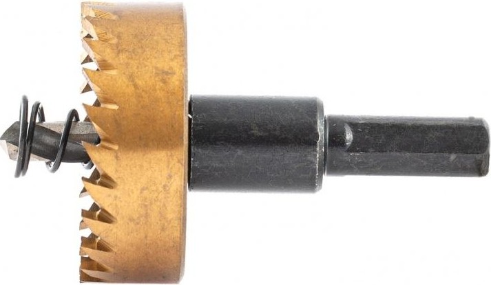 Коронка универсальная Denzel HSS, 40 мм по металлу нитридтитановое покрытие 724112