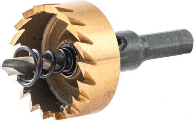 Коронка универсальная Denzel HSS, 32 мм по металлу нитридтитановое покрытие 724109 - изображение 2