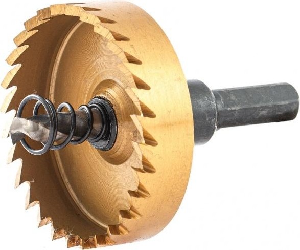 Коронка универсальная Denzel HSS, 50 мм по металлу нитридтитановое покрытие 724116 - изображение 2