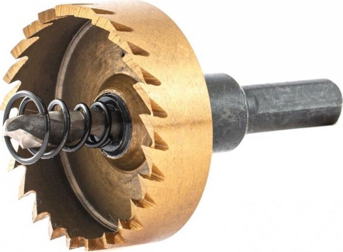 Коронка универсальная Denzel HSS, 42 мм по металлу нитридтитановое покрытие 724114 - изображение 2