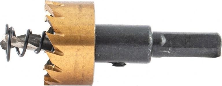 Коронка универсальная Denzel HSS, 25 мм по металлу нитридтитановое покрытие 724104 - изображение 2