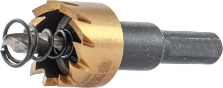 Коронка универсальная Denzel HSS, 20 мм по металлу нитридтитановое покрытие 724101