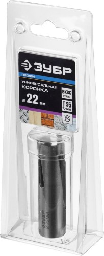 Коронка универсальная ЗУБР ПРОФЕССИОНАЛ проуниверсал 22 мм, с твердосплавными резцами 29514-22 - изображение 2