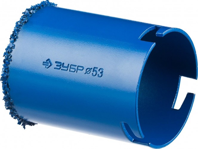 Коронка универсальная ЗУБР ПРОФЕССИОНАЛ c карбид-вольфрамовым нанесением, 53 мм 33350-53_z01 - изображение 2