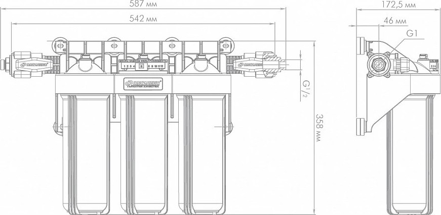 Корпус фильтра ДЖИЛЕКС 1М Т3 9096 9096 - изображение 2