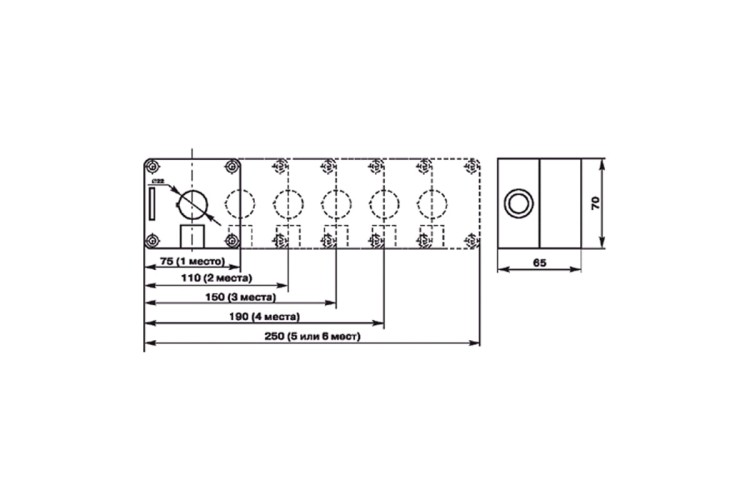 Корпус пластиковый REXANT 36-9221 КП 1 кнопка 22 мм - изображение 4