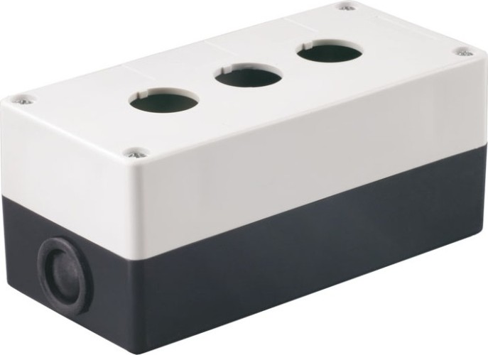 Корпус поста для кнопок управления IEK КП 103 3 места белый BKP10-3-K01