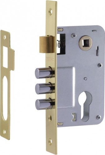 Корпус замка врезного НОРА-М 120 "Золото" 9438