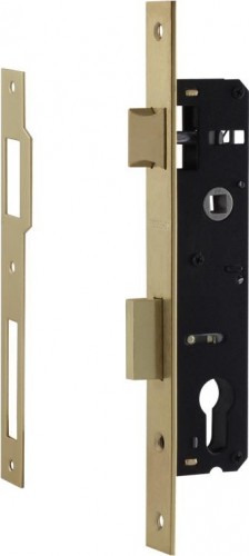 Корпус замка врезного НОРА-М КЗВУ-115 узкопрофильный "Полированная латунь" 12670