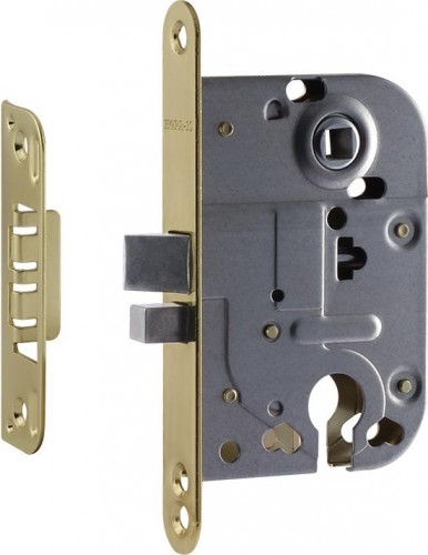 Корпус замка врезного НОРА-М КЗВ-118 для финских дверей "Золото" 7737