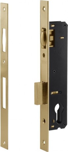 Корпус замка врезного НОРА-М КЗВУ-116 узкопрофильный "Золото" 12672