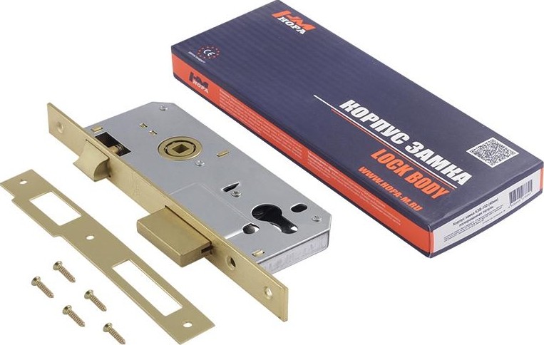 Корпус замка врезного НОРА-М КЗВ-102 40мм "Полированная латунь" 14786 - изображение 3