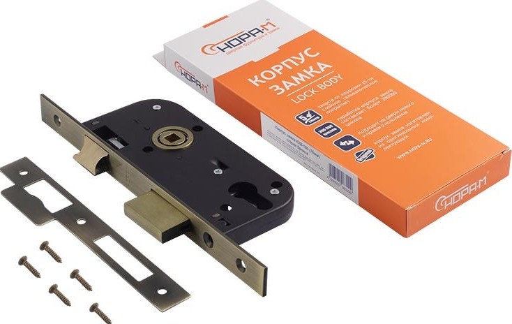 Корпус замка врезного НОРА-М КЗВ-100 "Старая бронза" 17192 - изображение 3