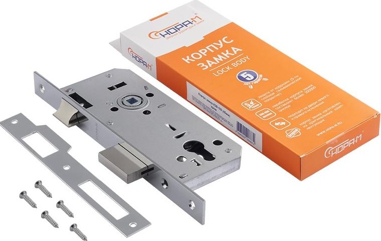 Корпус замка врезного НОРА-М КЗВ-102 45 мм "Хром" 5278 - изображение 3