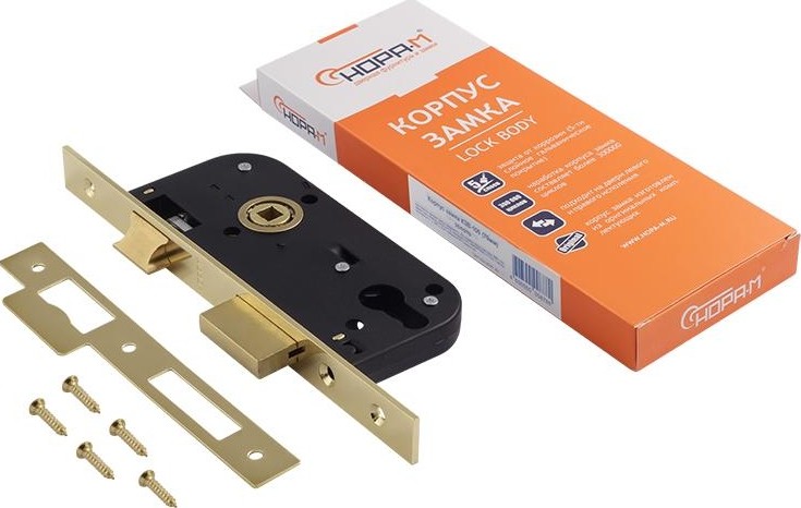 Корпус замка врезного НОРА-М КЗВ-100 "Золото" 5268 - изображение 3