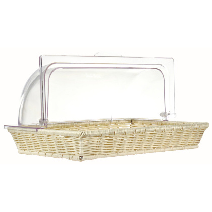 Корзинка пластиковая 415х280 мм бежевая [KT3426] - изображение 2