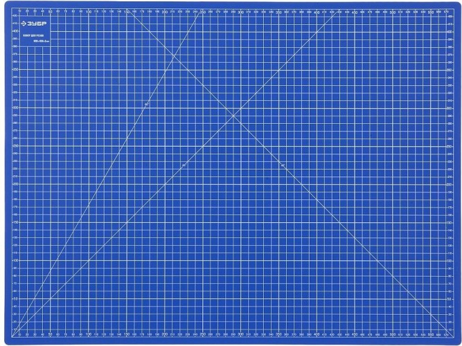 Коврик непрорезаемый ЗУБР ЭКСПЕРТ 3мм, цвет синий, 600х450 мм 09901