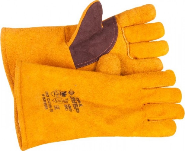 Крага сварщика ЗУБР "ПРОФЕССИОНАЛ" утепленные, для сварки и тяжелых механических работ 11335-XL 11335-XL