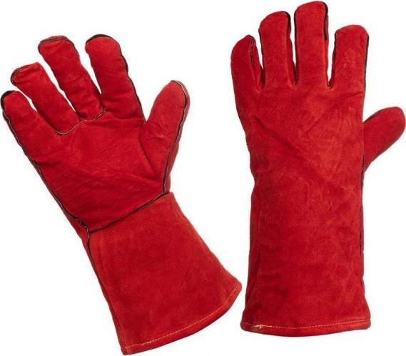 Краги для сварщика пятипалая утепленная (красная) 35/1013 10014513