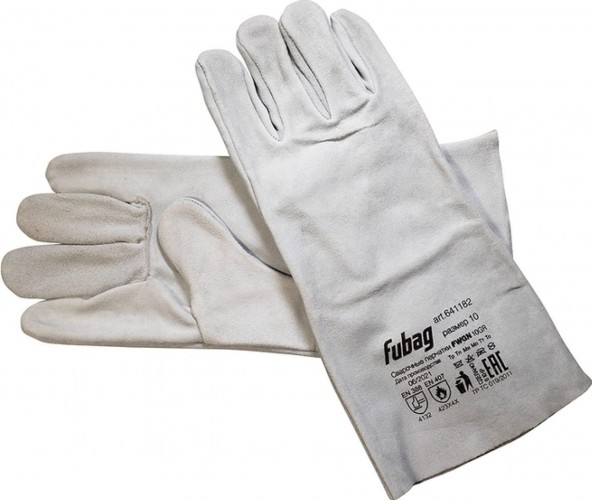 Краги сварщика FUBAG FWGN 10GR без подкладки, серые 641182