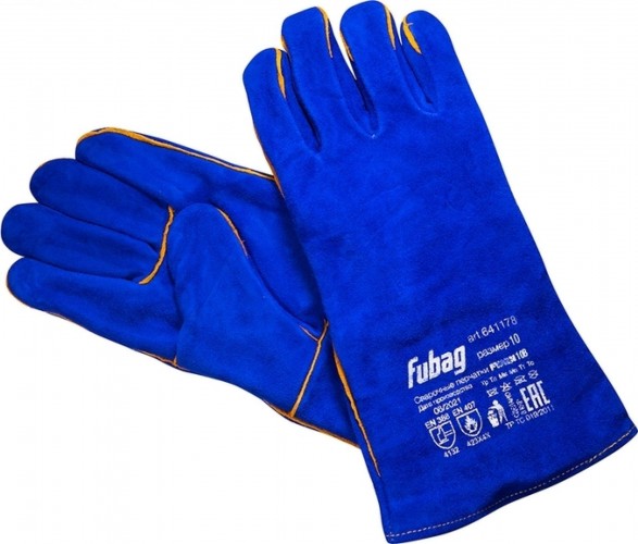 Краги сварщика FUBAG FWGN 10B на подкладке, синие 641178