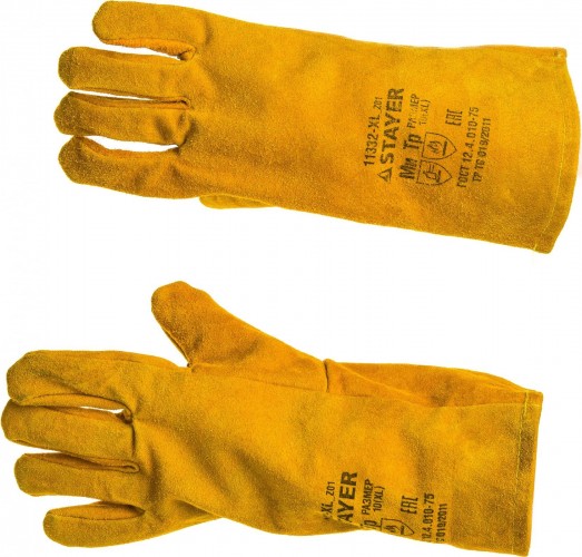 Краги сварщика STAYER PROFI термостойкие с подкладкой, 350 мм. 11332-XL_z01