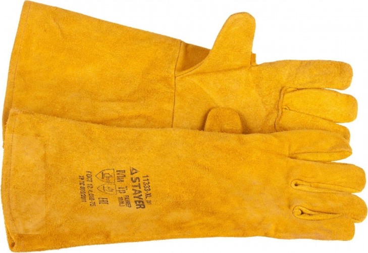 Краги сварщика STAYER PROFI термостойкие с подкладкой, 400 мм. 11333-XL_z01