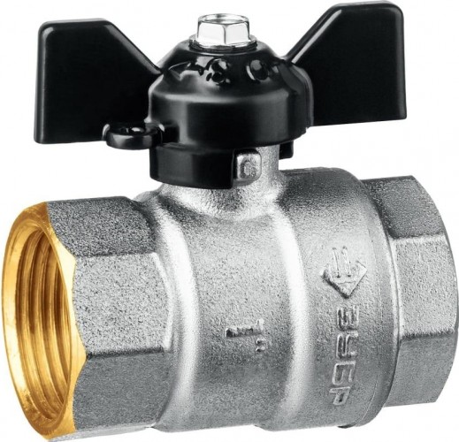 Кран шаровой ЗУБР 1" "мама-мама", бабочка 51323-1 51323-1