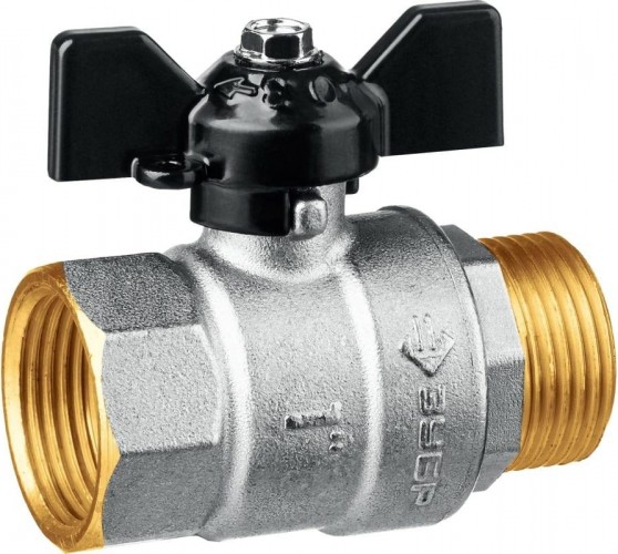 Кран шаровой ЗУБР 1" "мама-папа", бабочка 51325-1 51325-1