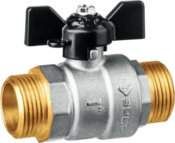 Кран шаровой ЗУБР 1" "папа-папа", бабочка 51327-1 51327-1