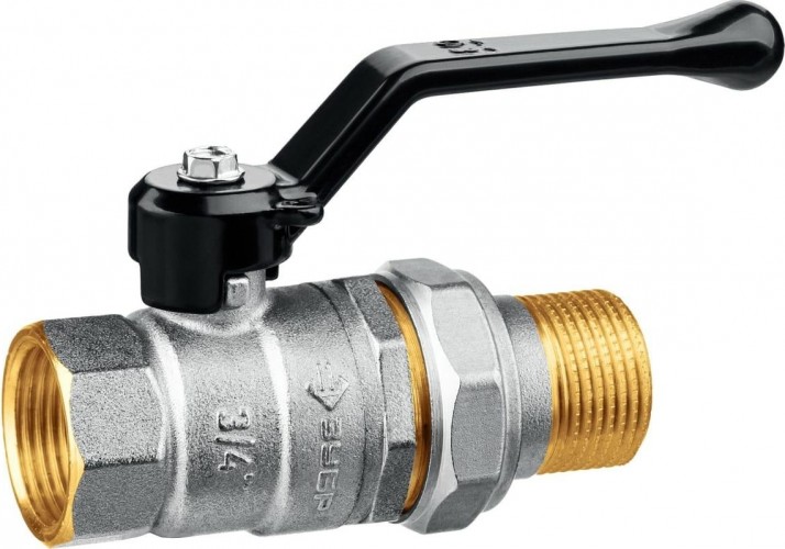 Кран шаровой ЗУБР  3/4" с накидной гайкой "мама-папа", ручка 51320-3/4 51320-3/4
