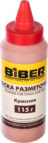 Краска разметочная Biber 43 201 порошковая, красная (0,115кг) тов-048258