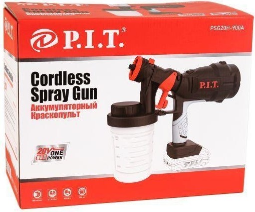 Краскопульт аккумуляторный P.I.T. PSG20H-900A solo (без АКБ и ЗУ) на системе OnePower PSG20H-900A - изображение 5