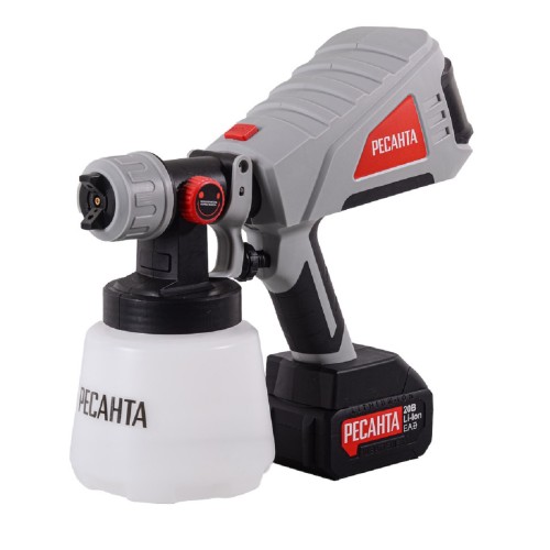 Краскопульт аккумуляторный Ресанта АКП-20 Li (4.0 Ач) 75/17/3