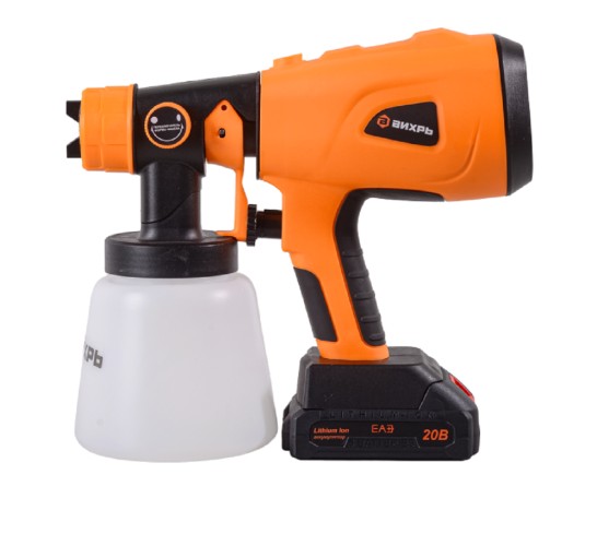 Краскопульт аккумуляторный ВИХРЬ АКП-20 Li (3.0 Ач) 72/17/5 - изображение 4