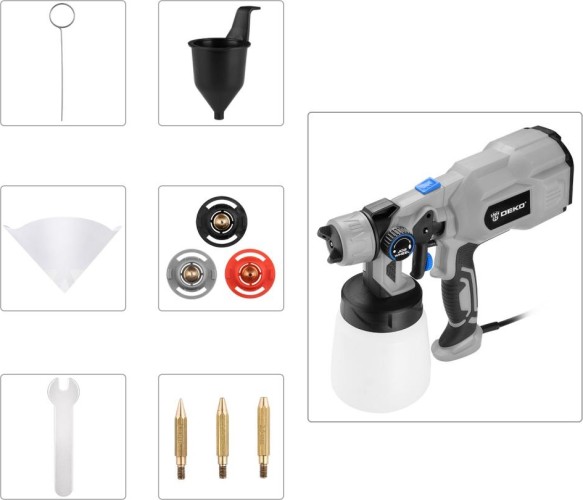 Краскопульт электрический DEKO SG620DK PRO 800 мл 083-1132 - изображение 3