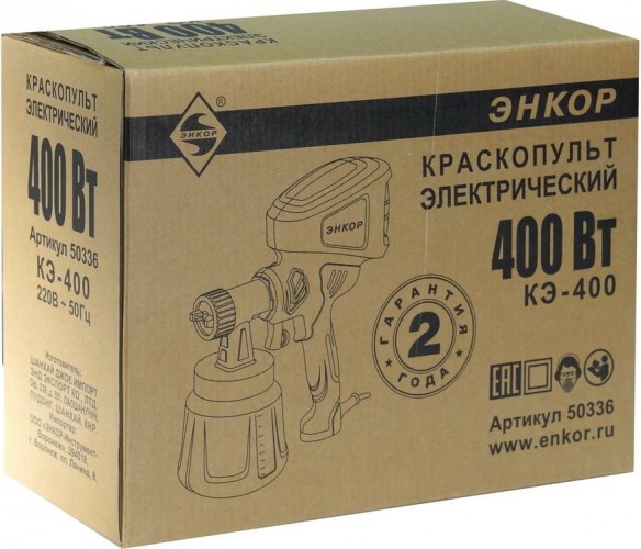 Краскопульт электрический ЭНКОР КЭ-400 50336 - изображение 2