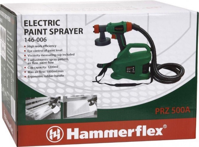 Краскопульт электрический Hammer PRZ500A 800мл 216-050 - изображение 4