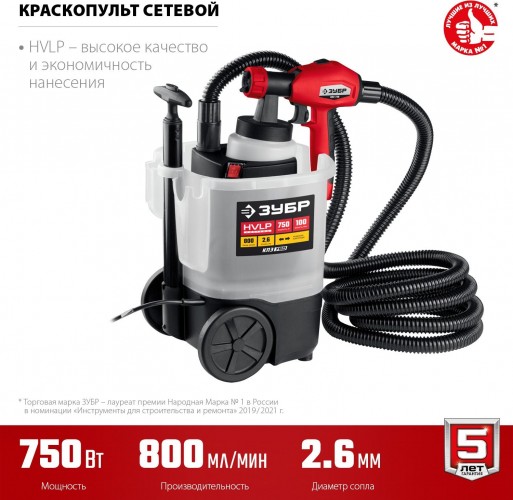 Краскопульт электрический ЗУБР КПЭ-750 - изображение 4