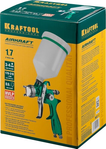 Краскопульт пневматический KRAFTOOL 06522-1.7 hvlp - изображение 5
