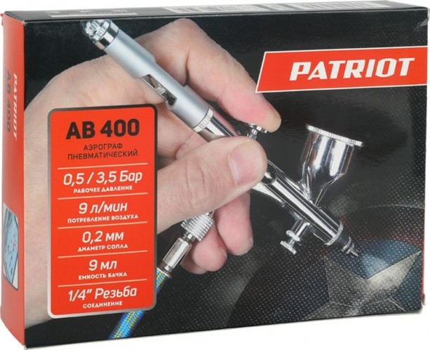 Краскопульт пневматический PATRIOT AB 400 (аэрограф) 830902050 - изображение 5
