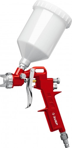 Краскопульт пневматический ЗУБР MS 200-3 c верхним бачком, 1.2, 1.5, 1.8 мм 06458