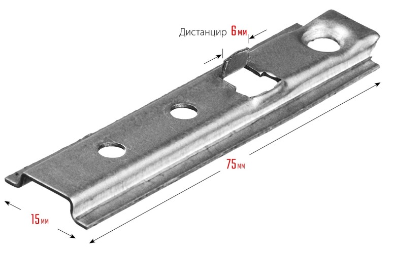Крепеж для фасадной и террасной доски ЗУБР  75 мм Планка-Волна с дистанциром (160 шт.) 30703-75 - изображение 2