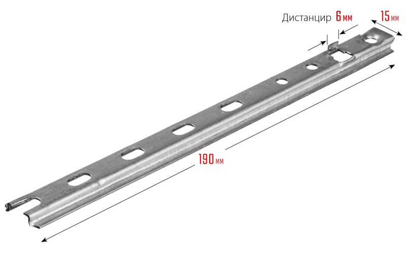 Крепеж для фасадной и террасной доски ЗУБР 190 мм Планка-Волна с дистанциром (уп. 80 шт.) 30703-190 - изображение 2