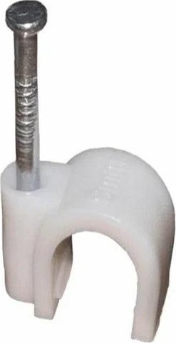 Крепеж кабеля круглый REXANT 8 мм, белый (упак. 50 шт) 07-4008