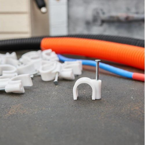 Крепеж кабеля круглый REXANT 14 мм, белый (упак. 50 шт) 07-4014 - изображение 2