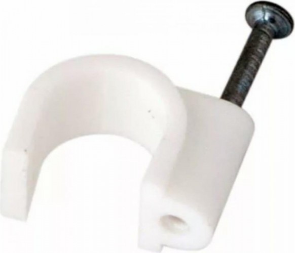 Крепеж кабеля круглый REXANT 16 мм, белый (упак. 50 шт) 07-4016