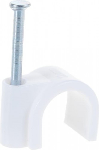 Крепеж кабеля круглый REXANT 14 мм, белый (упак. 50 шт) 07-4014