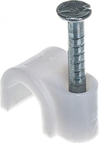 Крепеж кабеля круглый REXANT 5 мм, белый (упак. 50 шт) 07-4005
