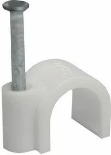 Крепеж кабеля круглый REXANT 9 мм, белый (упак. 50 шт) 07-4009